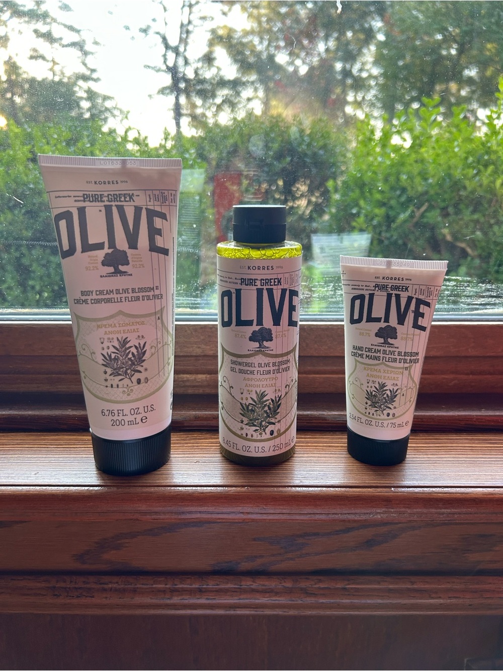 KORRES Pure Greek Olive set.